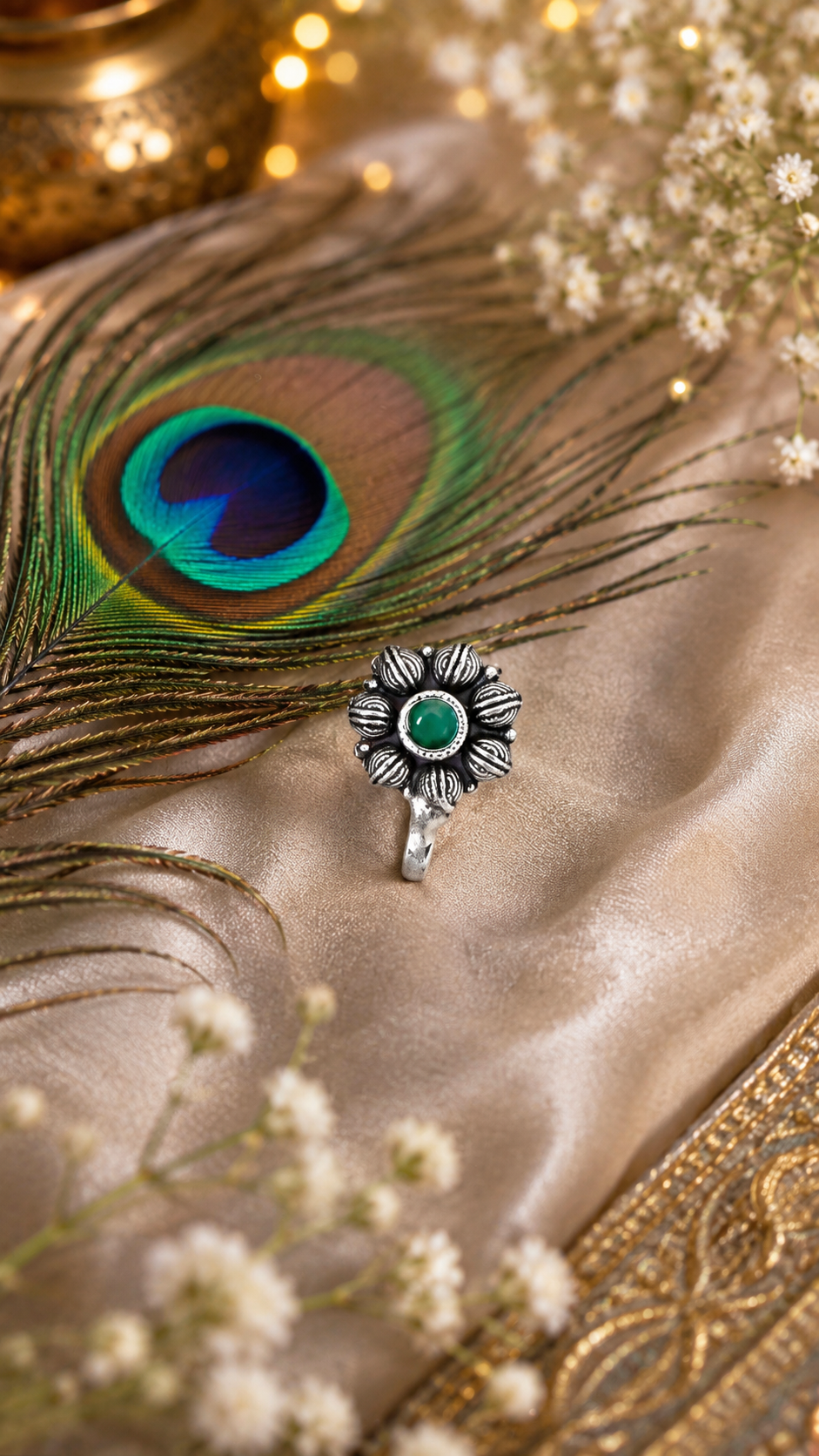 Boho Oxidised Clip-On Nose Pin