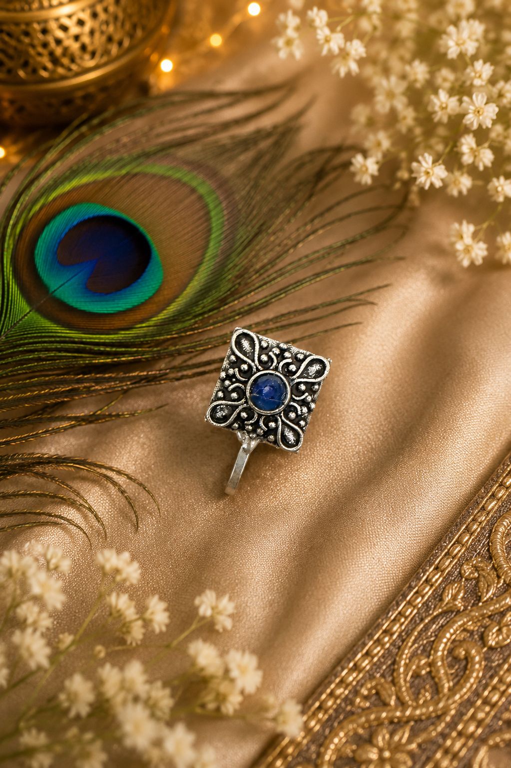 Boho Oxidised Clip-On Nose Pin