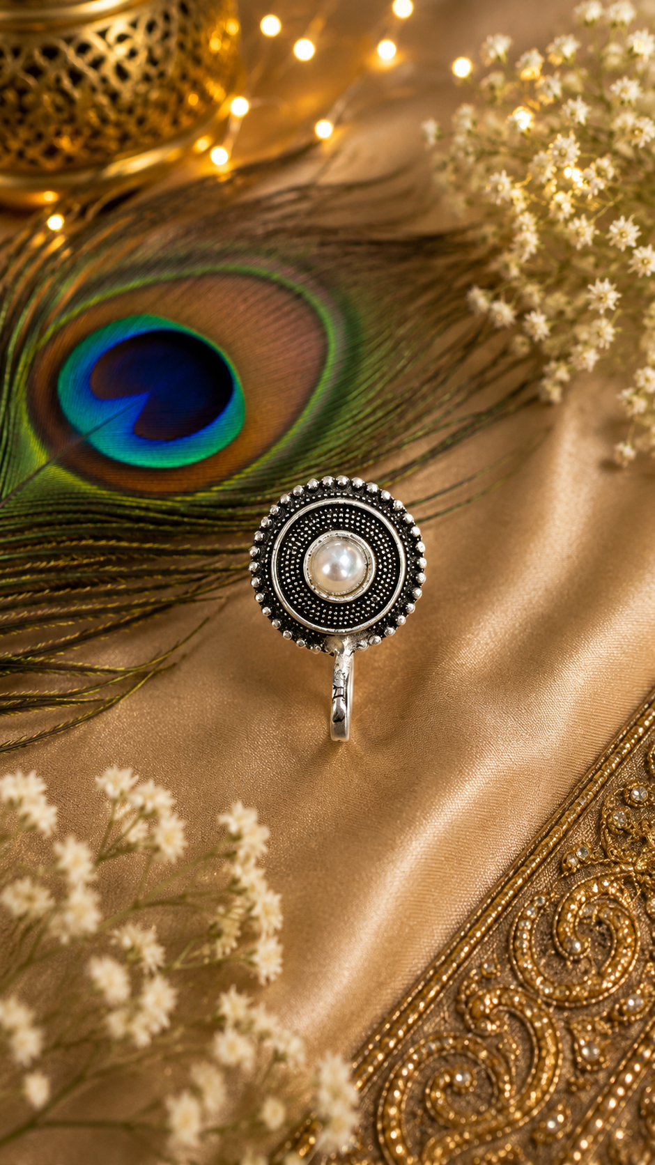 Boho Oxidised Clip-On Nose Pin