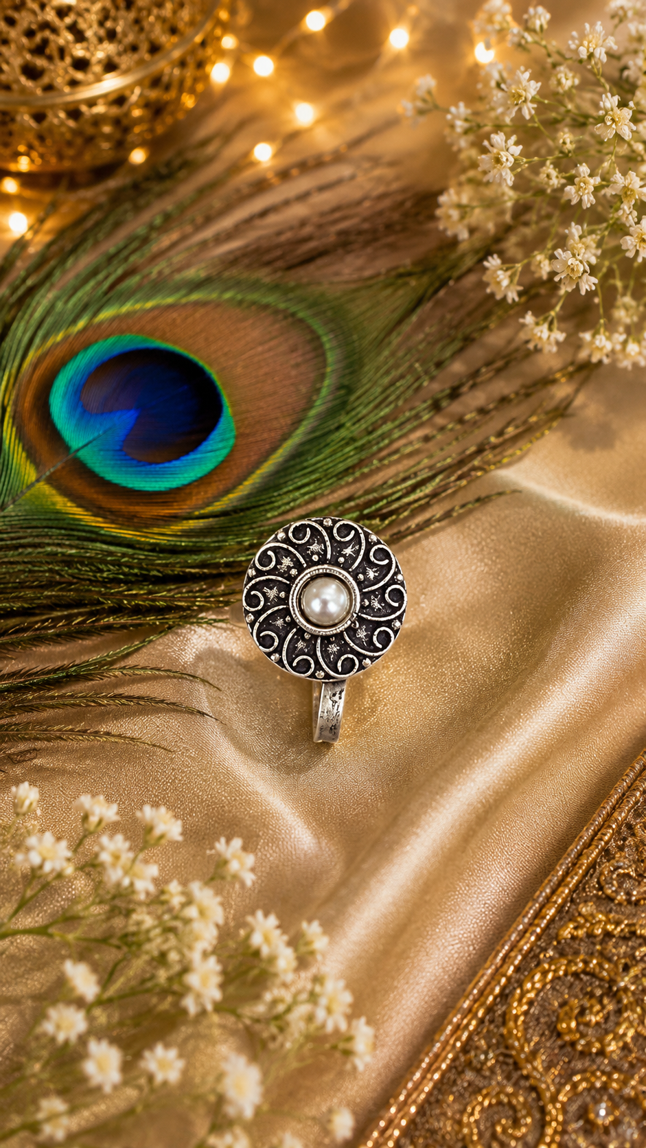 Boho Oxidised Clip-On Nose Pin