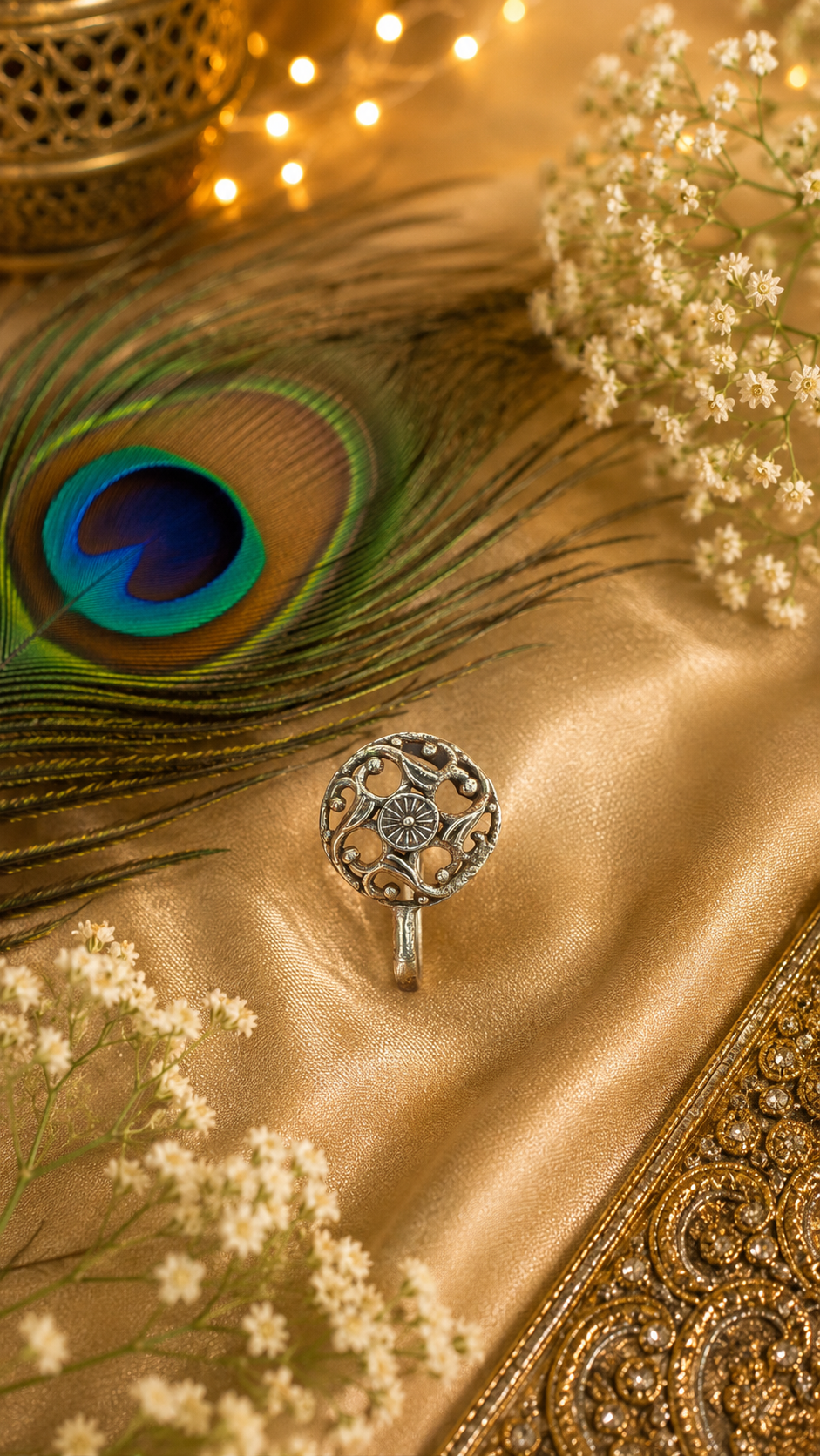 Boho Oxidised Clip-On Nose Pin