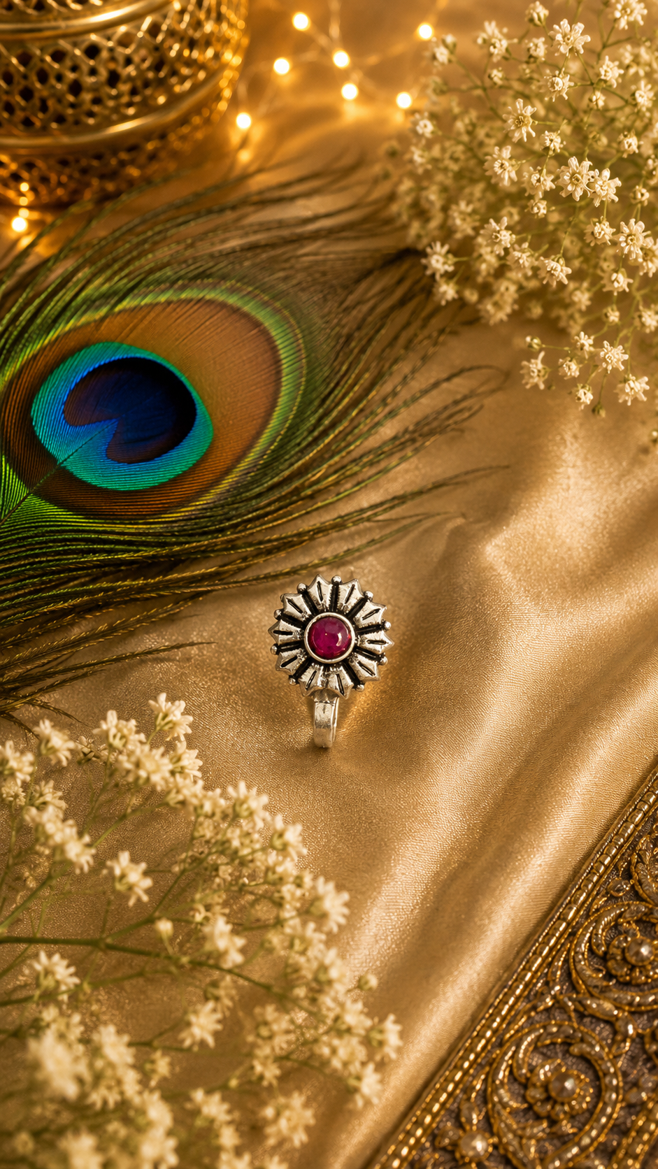 Boho Oxidised Clip-On Nose Pin