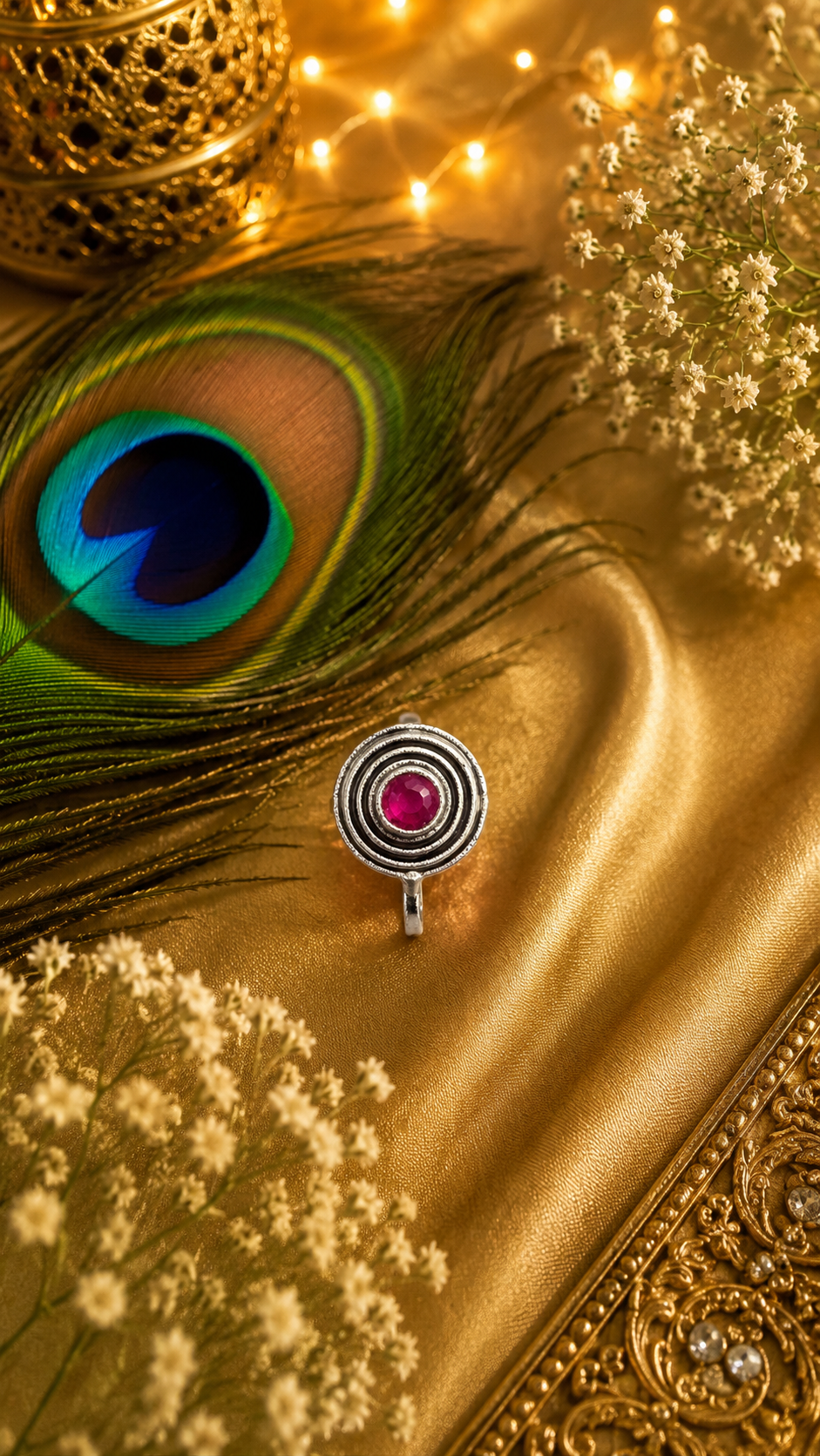 Boho Oxidised Clip-On Nose Pin