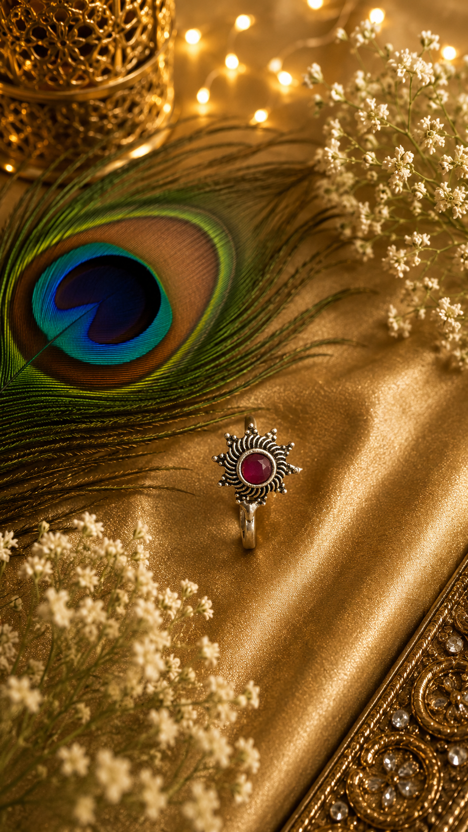 Boho Oxidised Clip-On Nose Pin