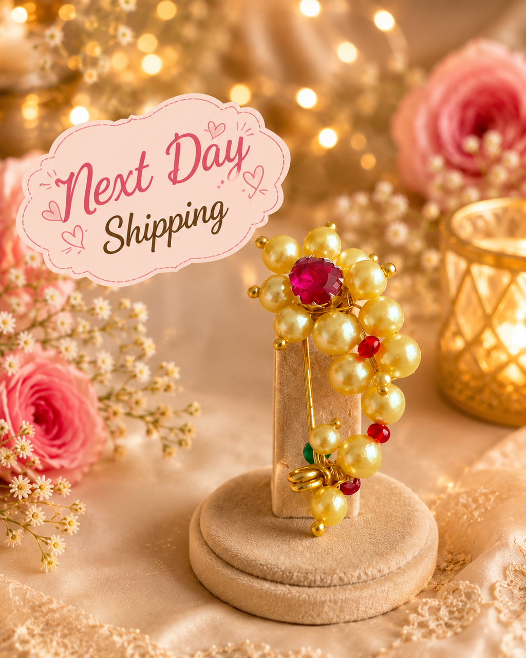 Pearl Maharashtrian Clip-on Nath