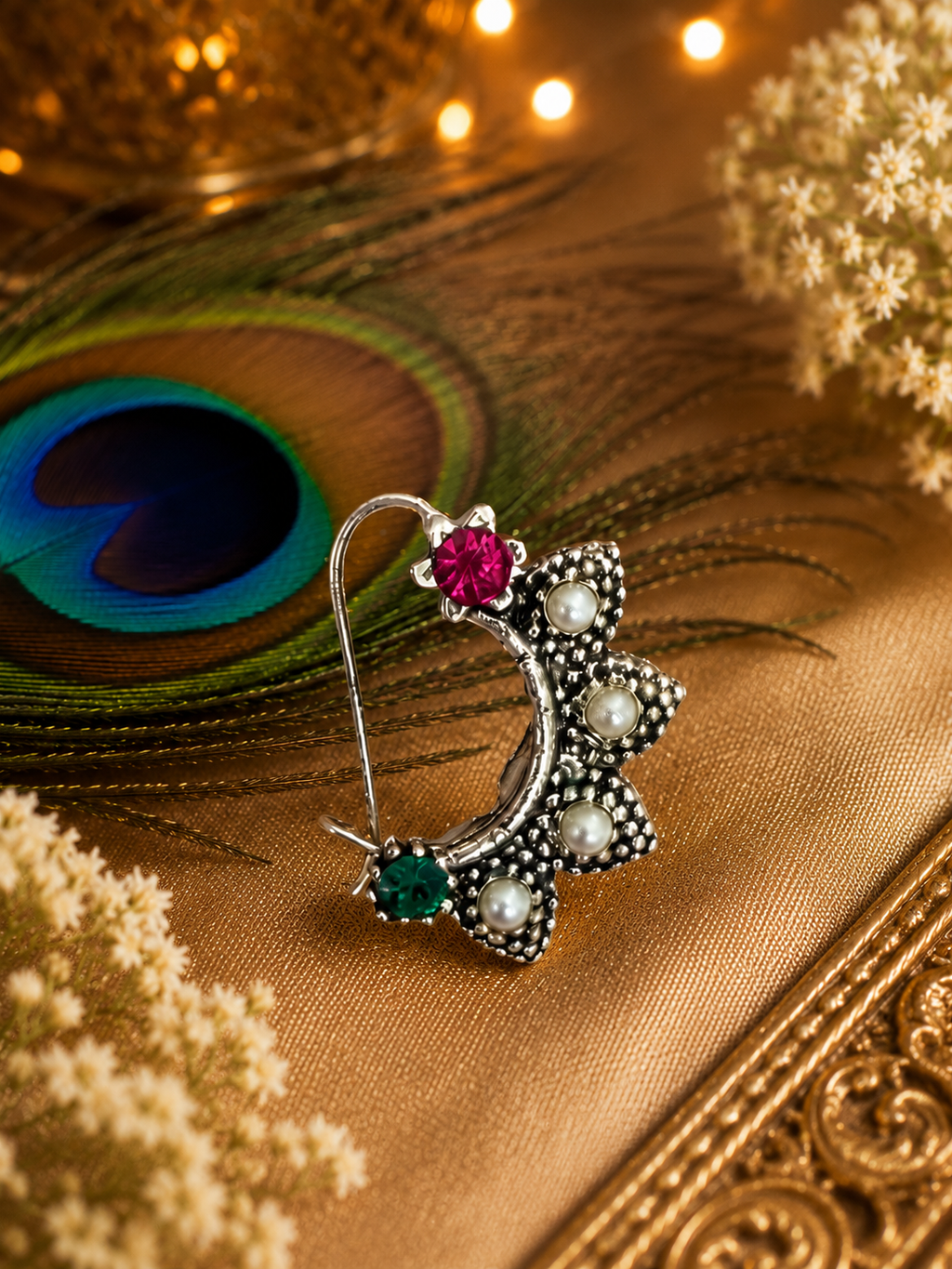 Traditional Maharashtrian Oxidised Nath