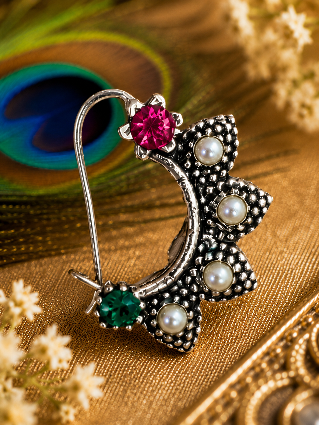 Traditional Maharashtrian Oxidised Nath
