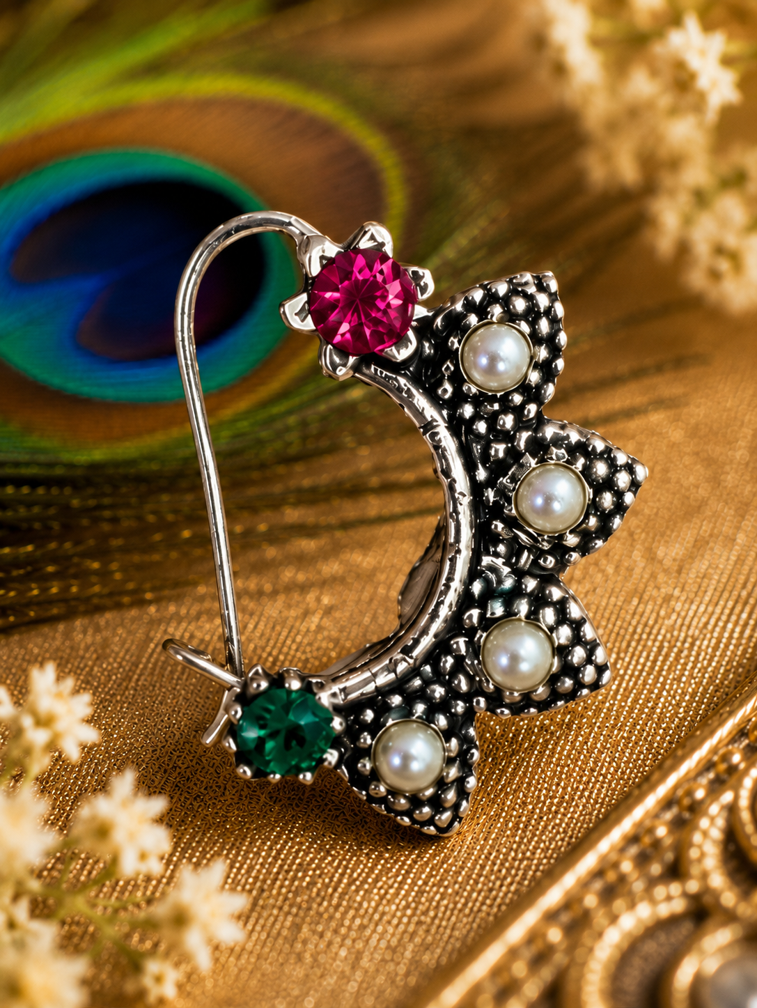 Traditional Maharashtrian Oxidised Nath