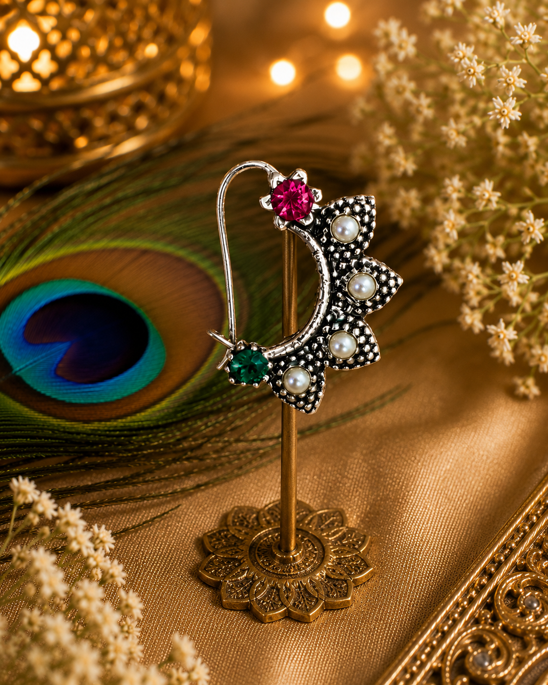 Traditional Maharashtrian Oxidised Nath
