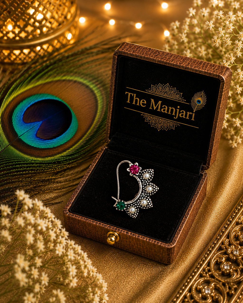 Traditional Maharashtrian Oxidised Nath