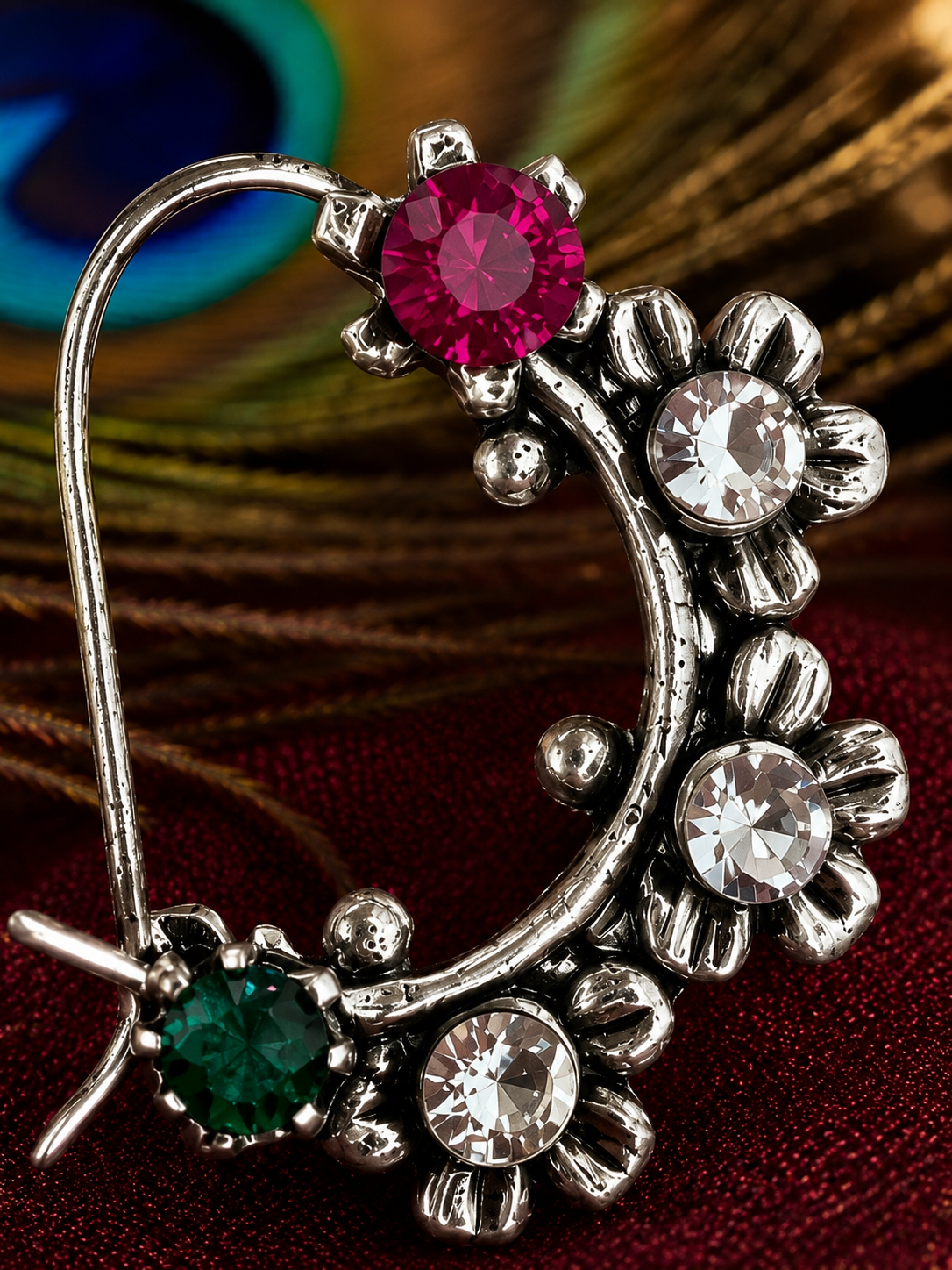 Traditional Maharashtrian Oxidised Nath
