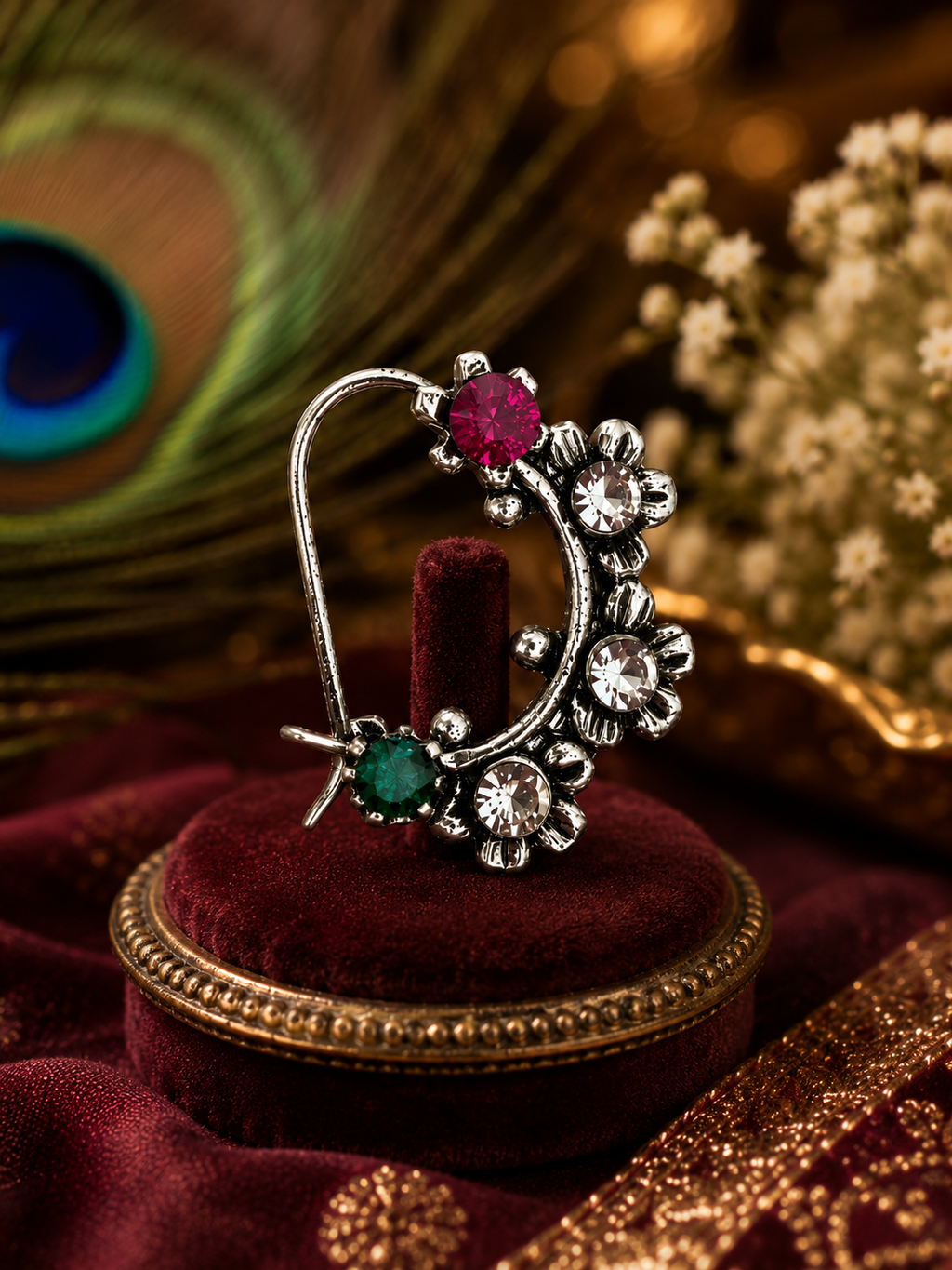 Traditional Maharashtrian Oxidised Nath