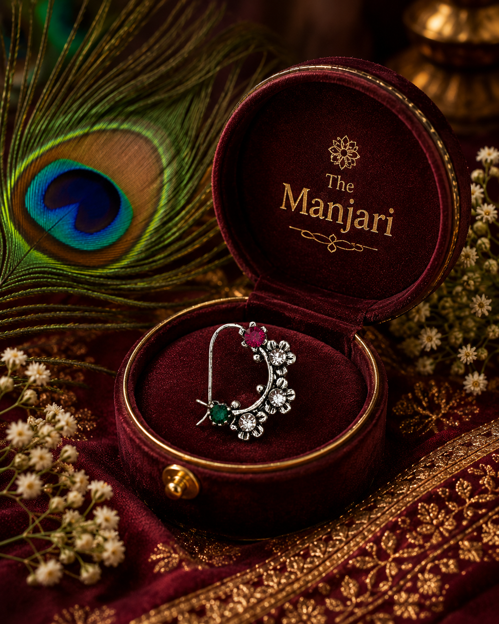 Traditional Maharashtrian Oxidised Nath