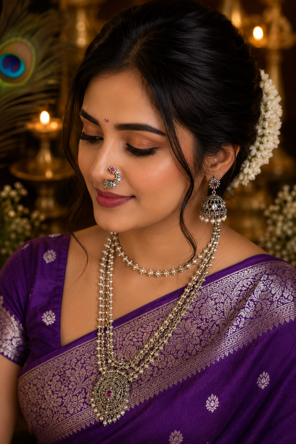 Traditional Maharashtrian Oxidised Nath