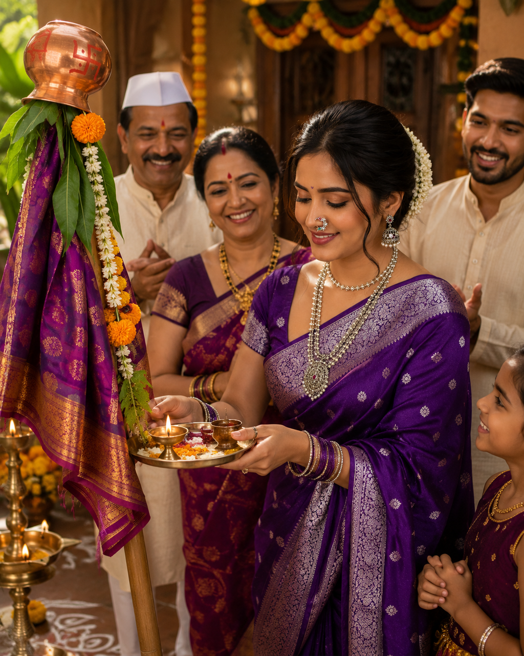Traditional Maharashtrian Oxidised Nath