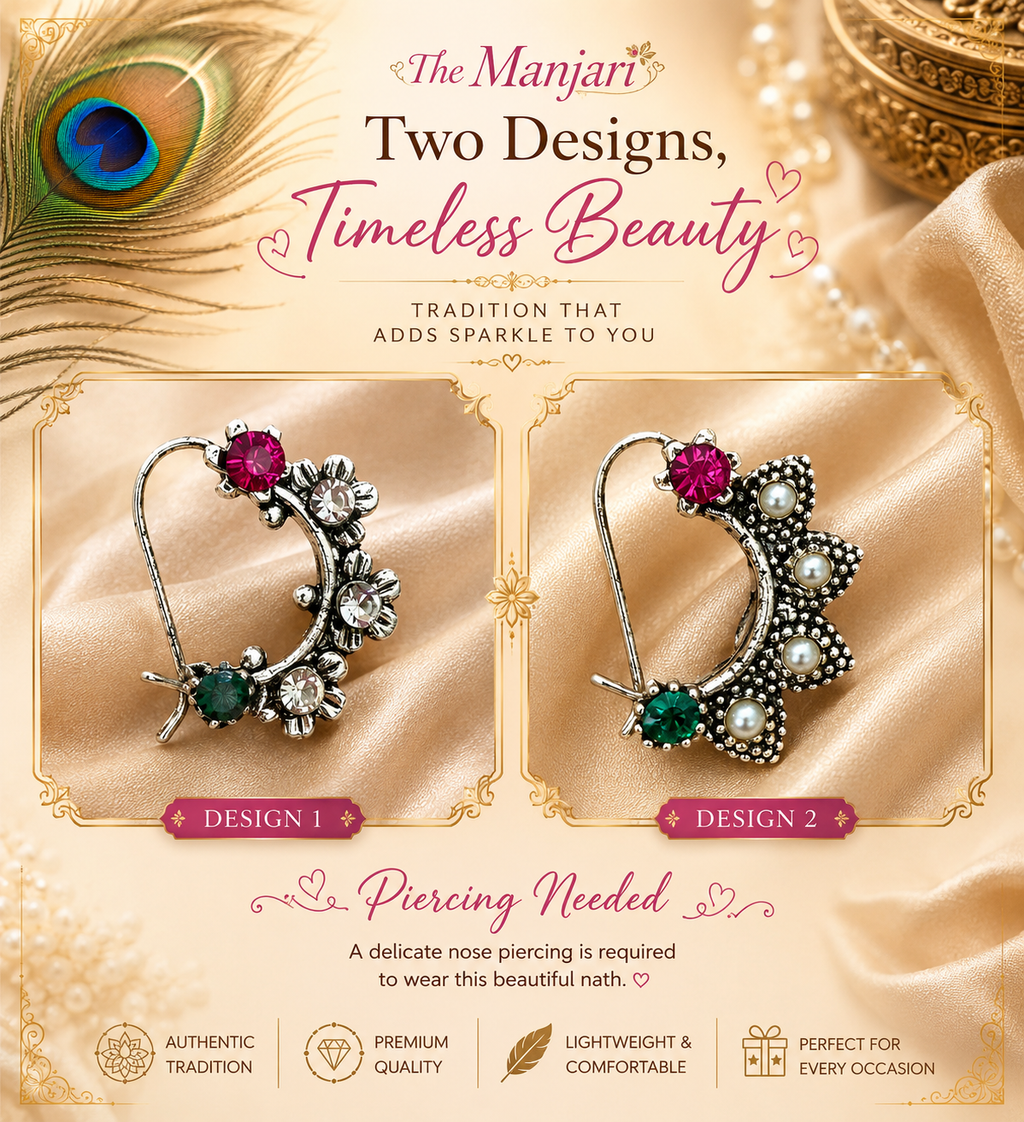 Traditional Maharashtrian Oxidised Nath