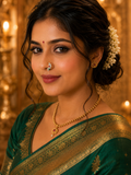 Gold Tone Nath with Crystal Stones