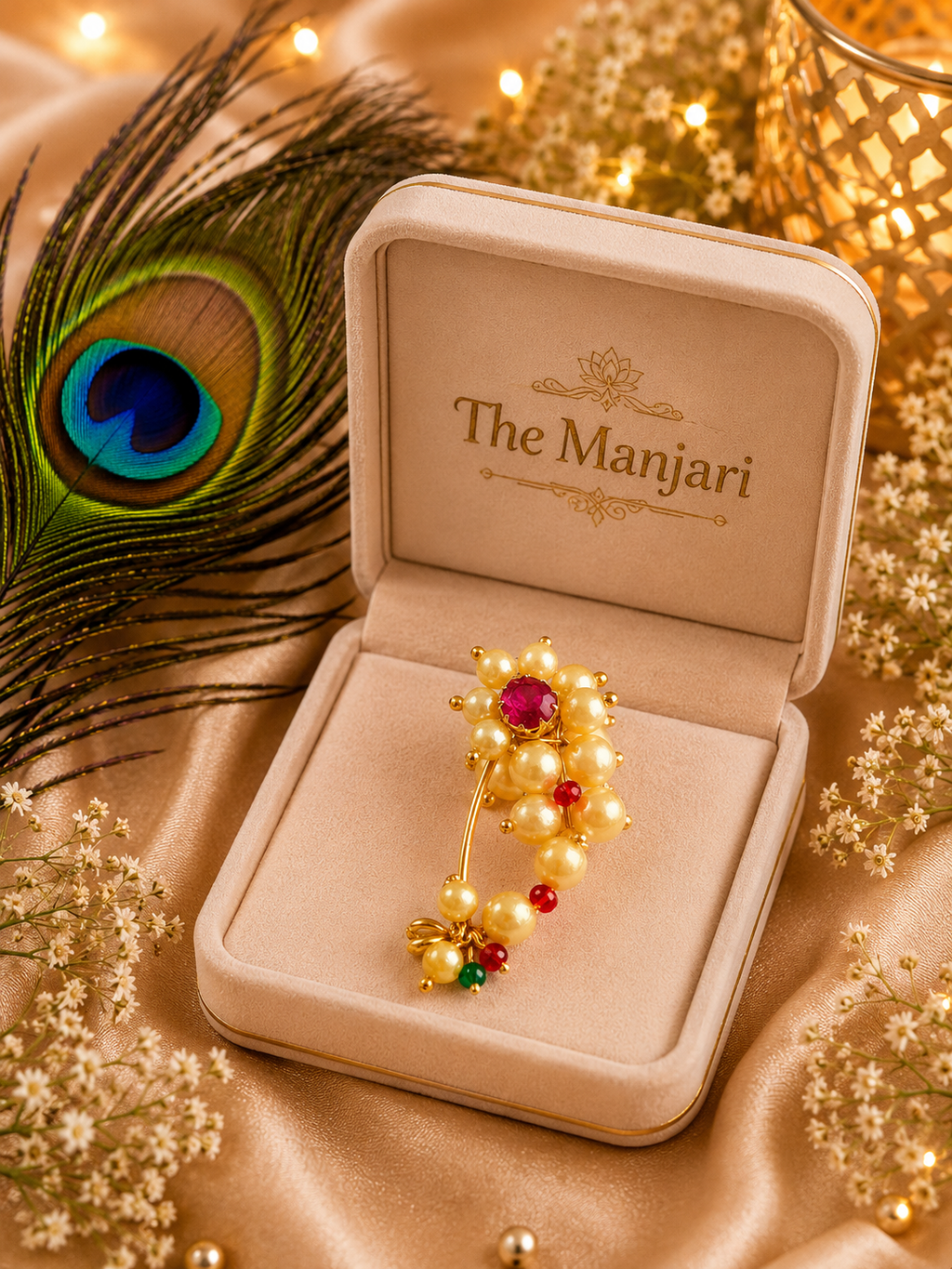 Pearl Maharashtrian Clip-on Nath