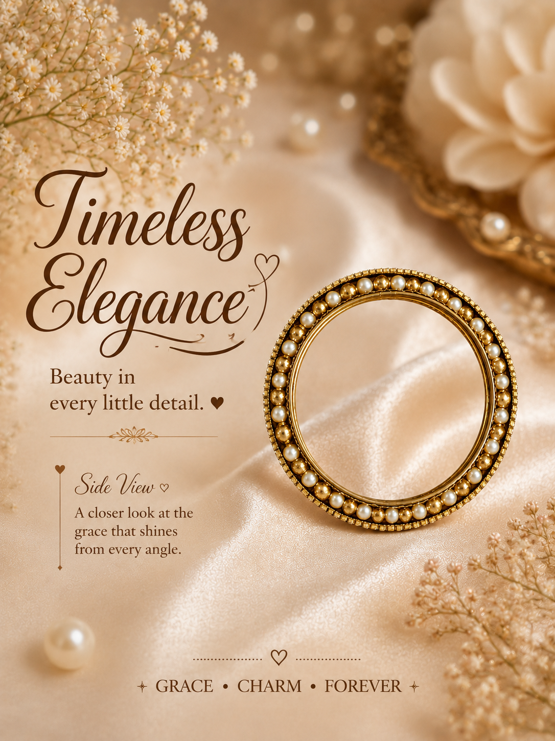 Pearl Gold Traditional Bangles