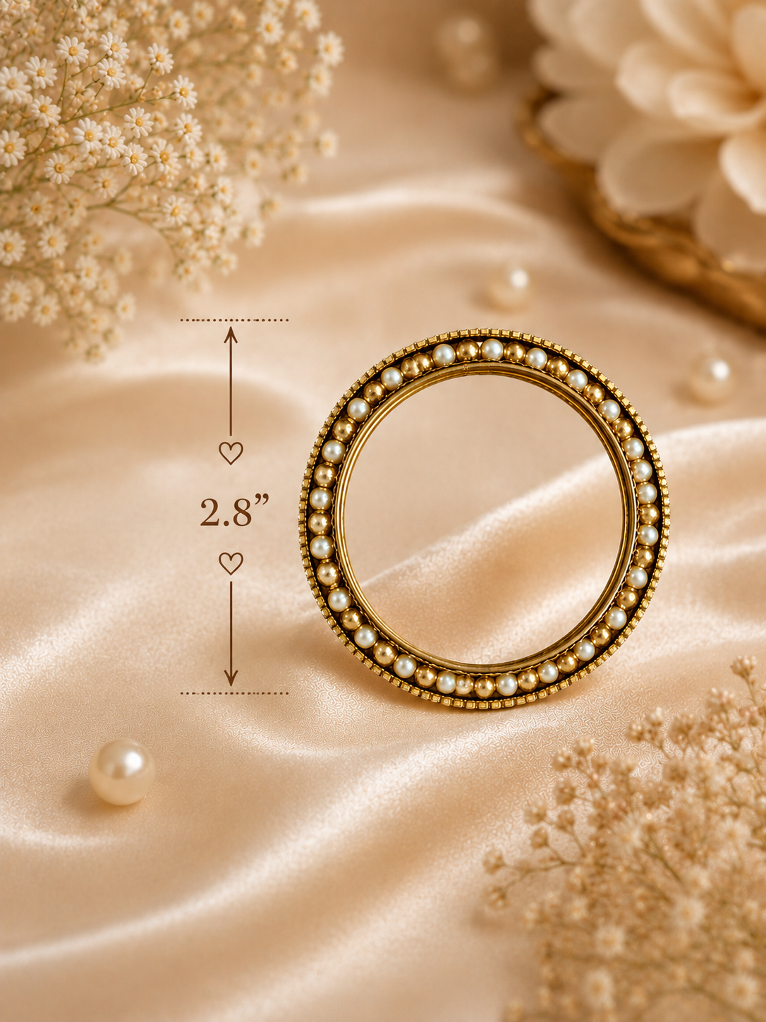 Pearl Gold Traditional Bangles
