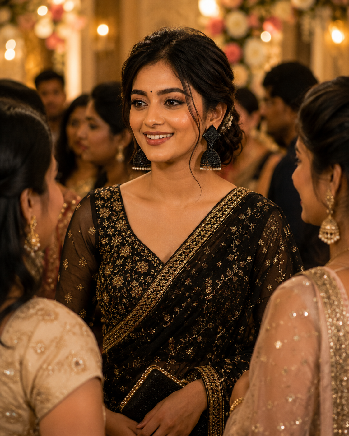 Traditional Black Jhumka Earrings for Women | Oxidised Ethnic Jewellery
