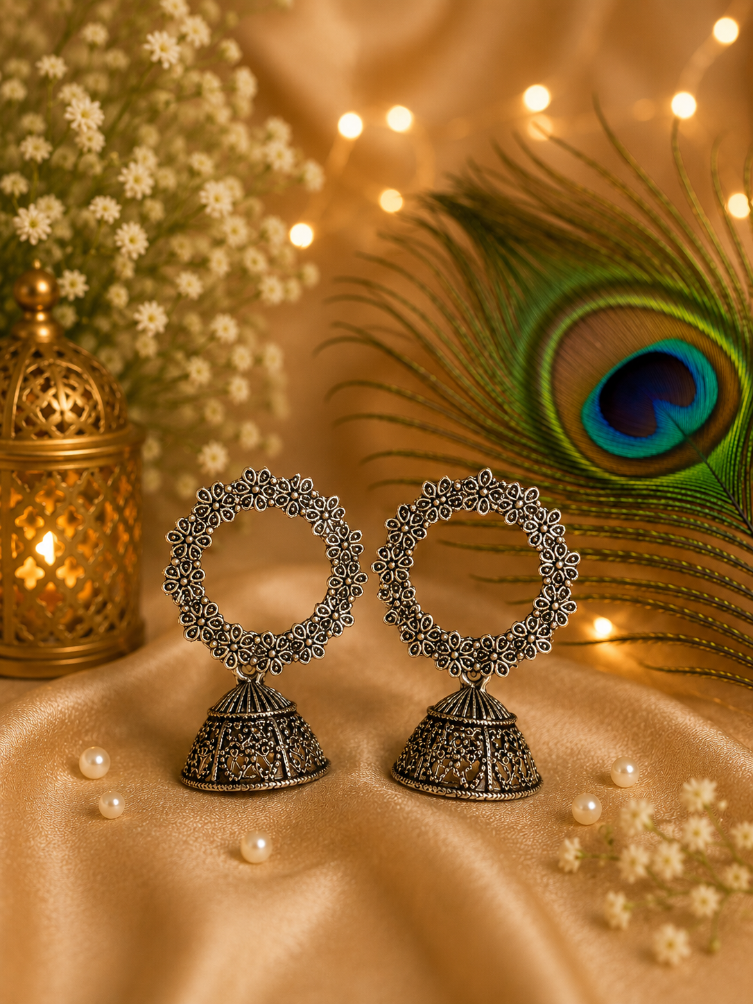 Navratri & Festive Oxidised Jhumka Earrings | Traditional Indian Jewellery