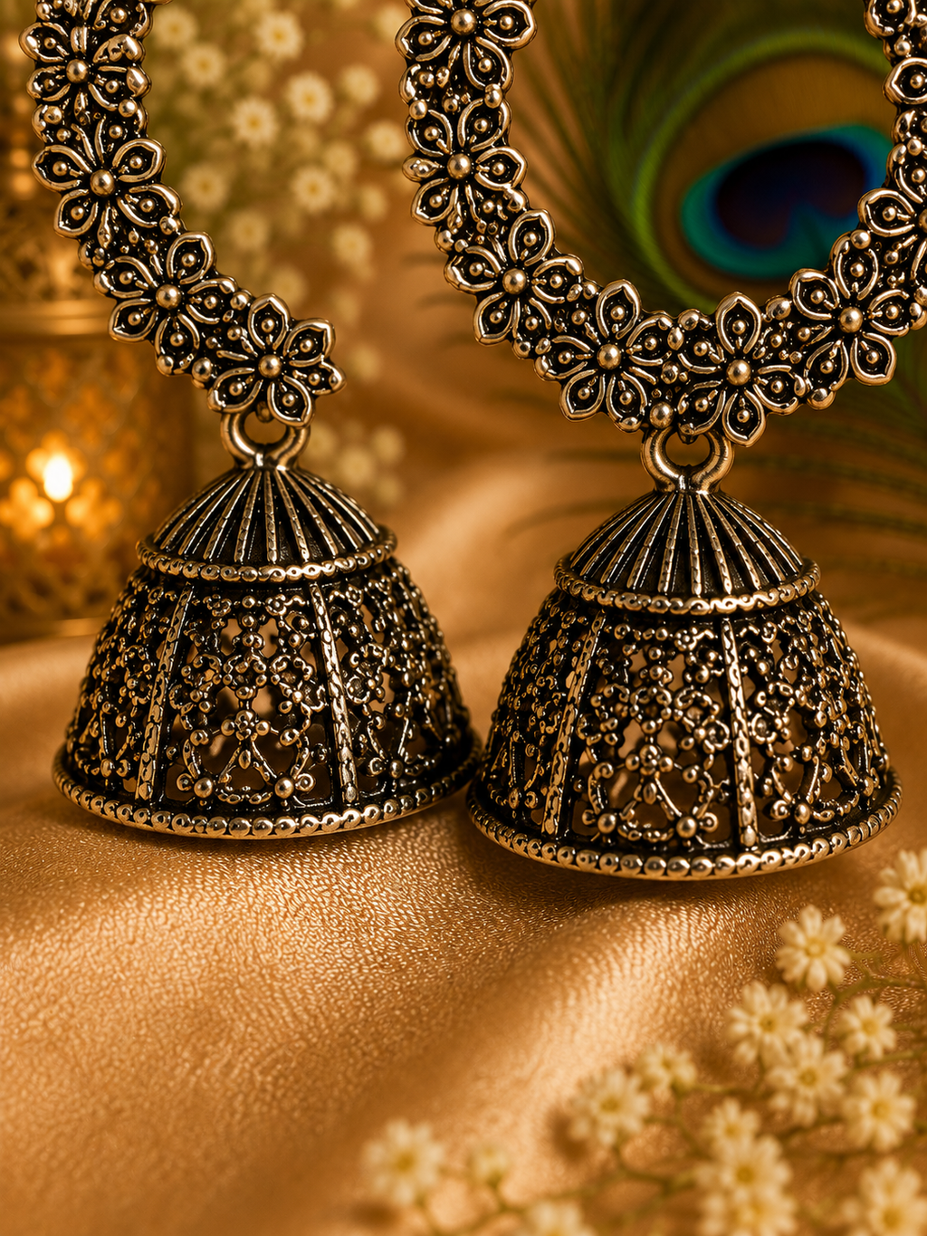 Navratri & Festive Oxidised Jhumka Earrings | Traditional Indian Jewellery