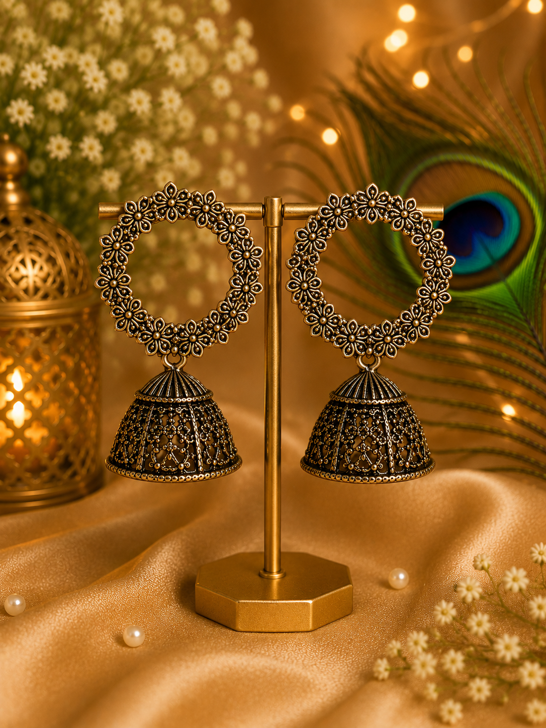 Navratri & Festive Oxidised Jhumka Earrings | Traditional Indian Jewellery