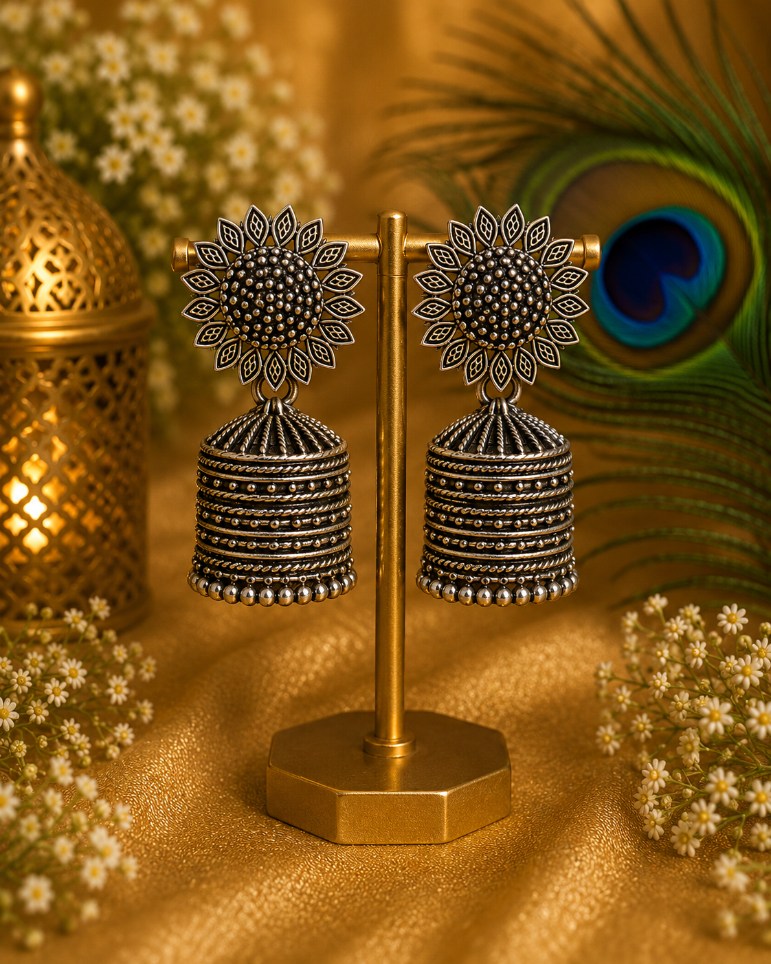Navratri & Festive Oxidised Jhumka Earrings | Traditional Indian Jewellery