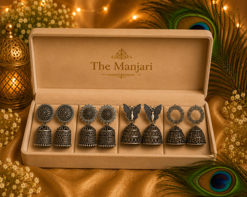 Navratri & Festive Oxidised Jhumka Earrings | Traditional Indian Jewellery