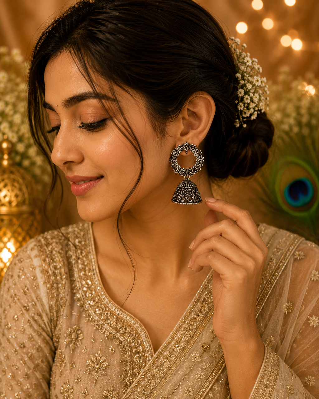 Navratri & Festive Oxidised Jhumka Earrings | Traditional Indian Jewellery