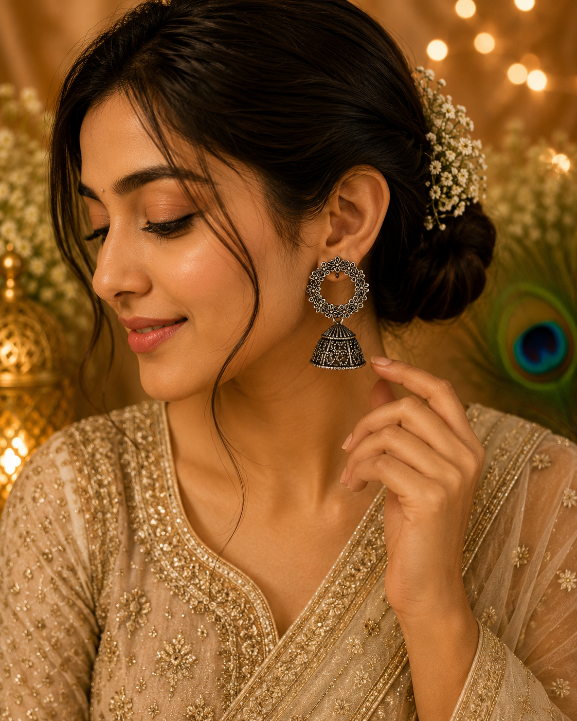 Navratri & Festive Oxidised Jhumka Earrings | Traditional Indian Jewellery