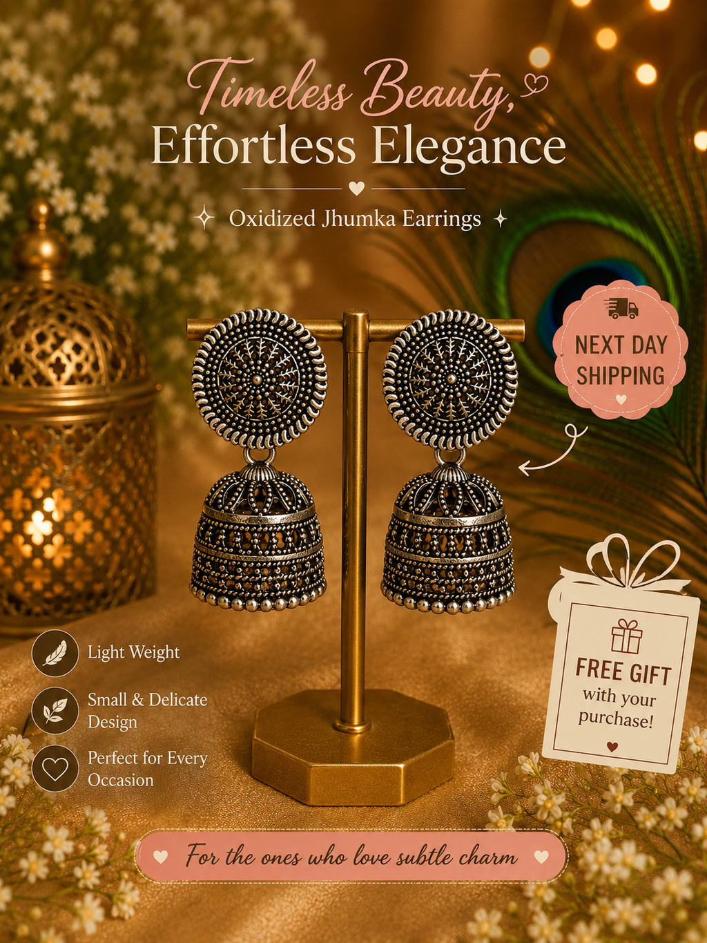 Navratri & Festive Oxidised Jhumka Earrings | Traditional Indian Jewellery