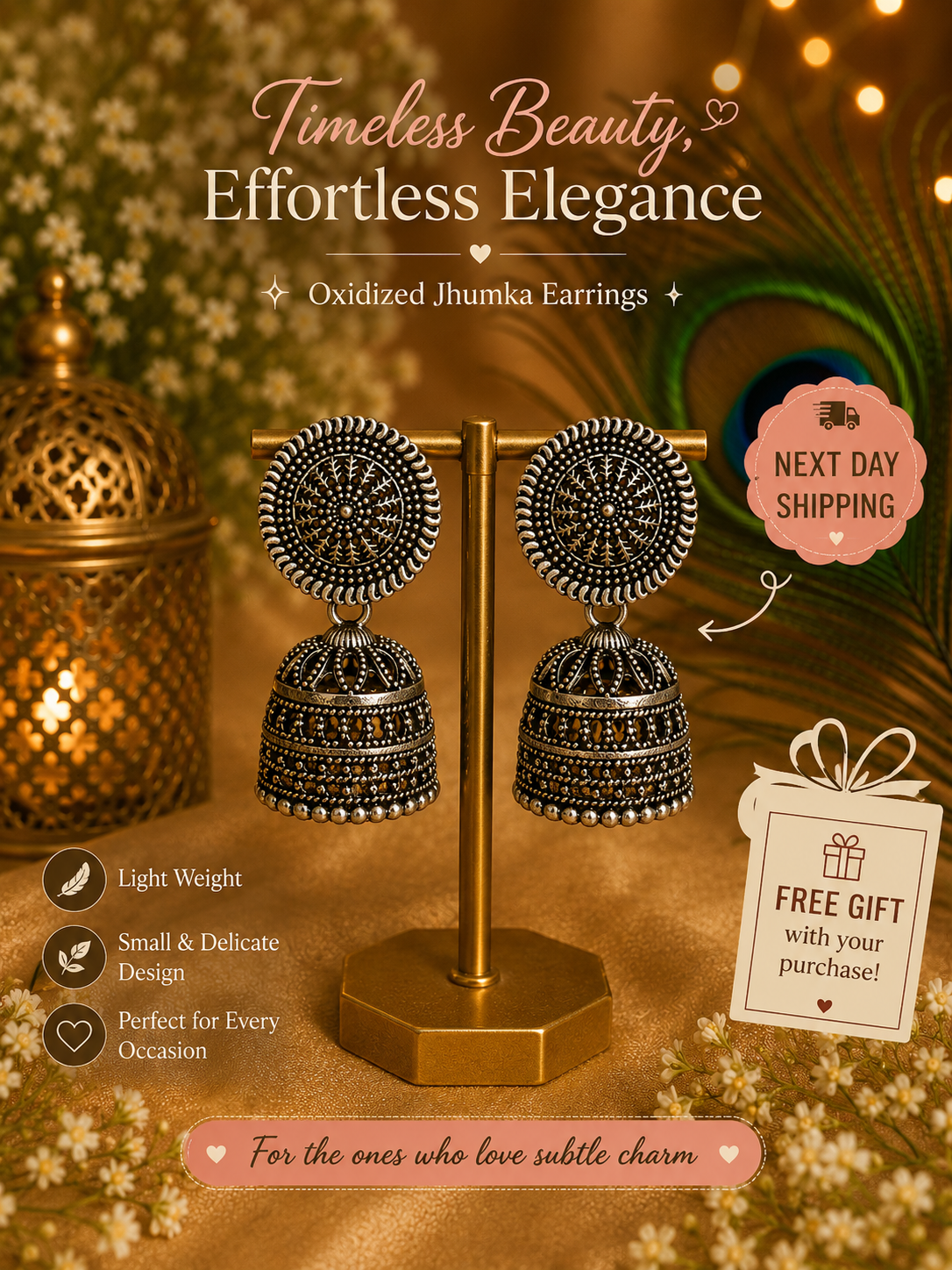 Navratri & Festive Oxidised Jhumka Earrings | Traditional Indian Jewellery