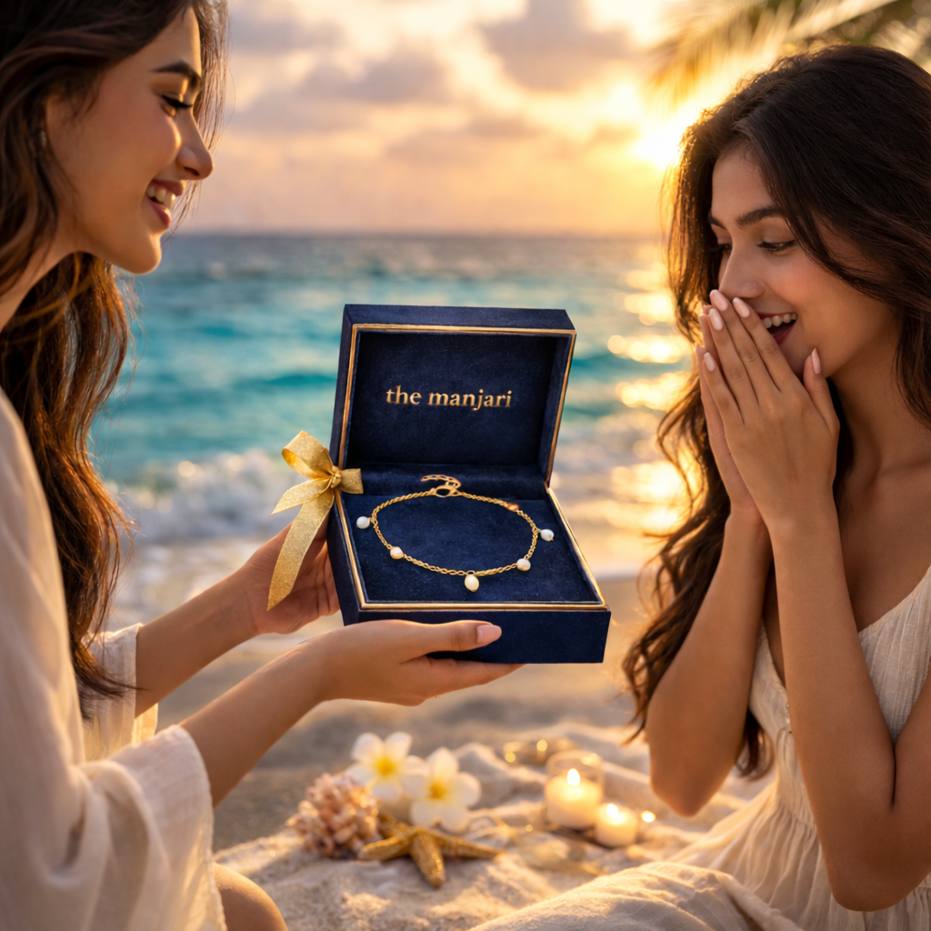 Pearl Charm Anklet – Gold & Silver Stainless Steel Waterproof Anklet | Tarnish-Free Beach & Everyday Jewelry
