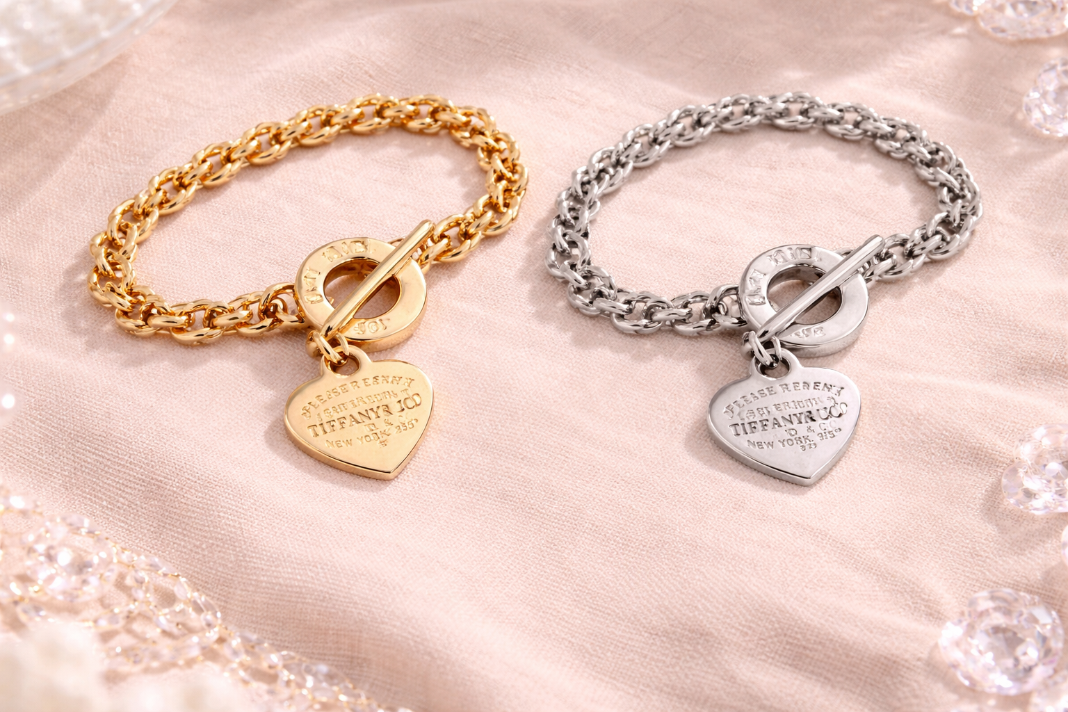 Heart Charm Chain Bracelet