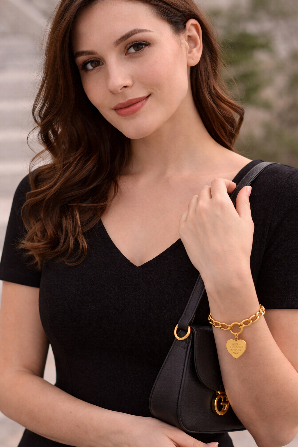 Heart Charm Chain Bracelet