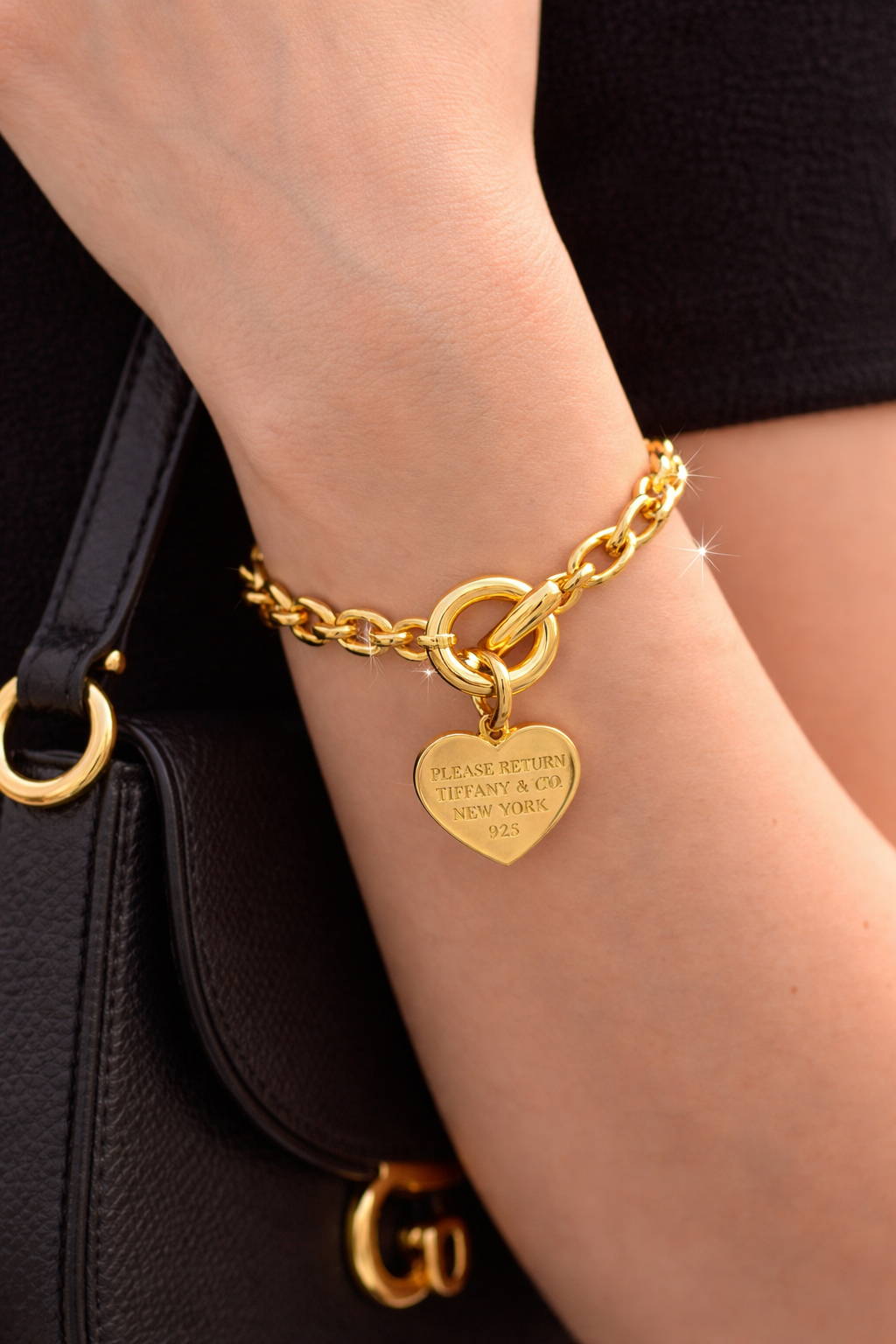 Heart Charm Chain Bracelet