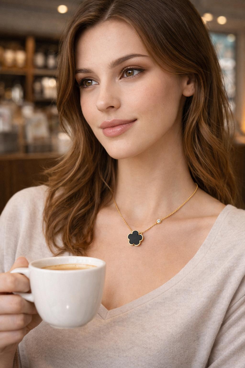 Black Clover Gold Necklace