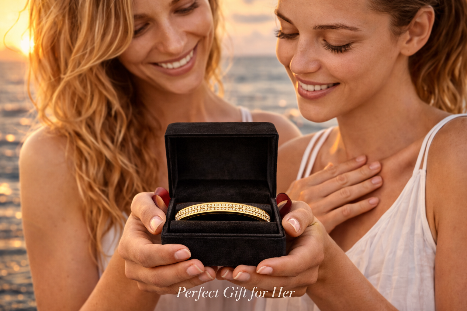 Gold CZ Bangle Bracelet