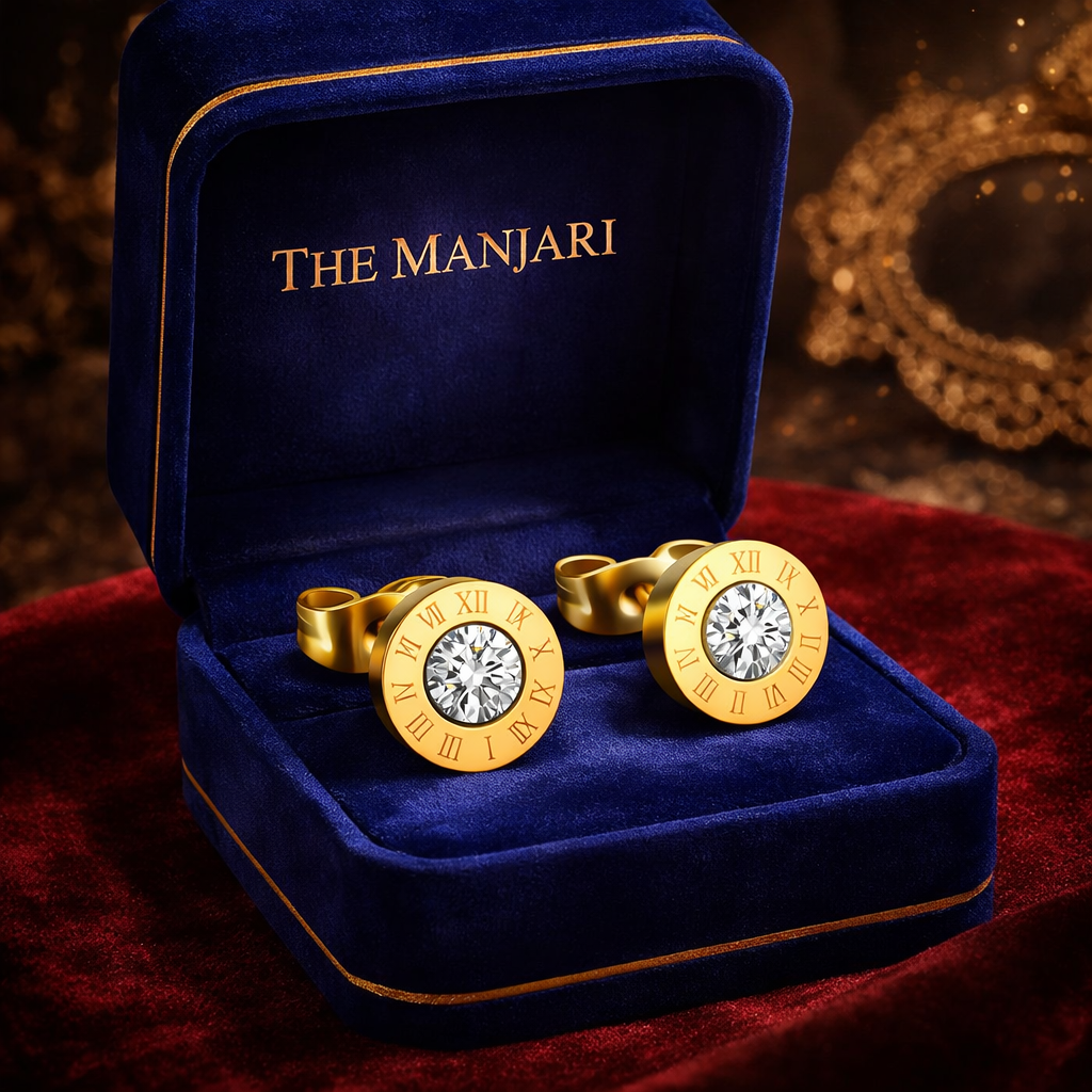 Roman Numeral Stud Earrings