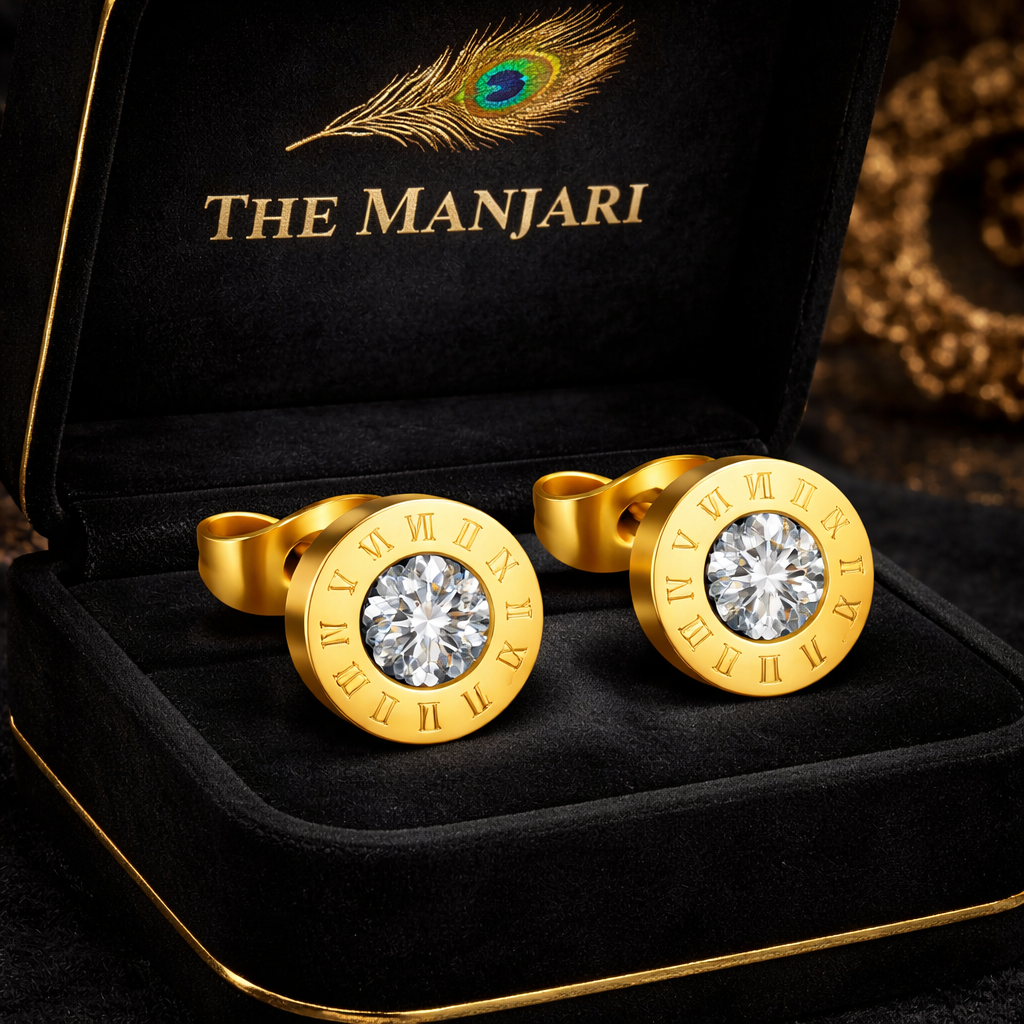 Roman Numeral Stud Earrings