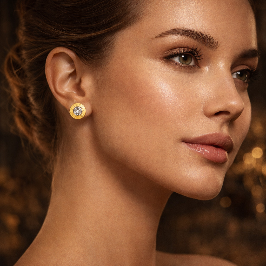 Roman Numeral Stud Earrings