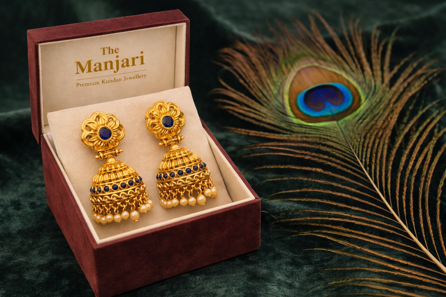 Traditional Gold Jhumka Earrings