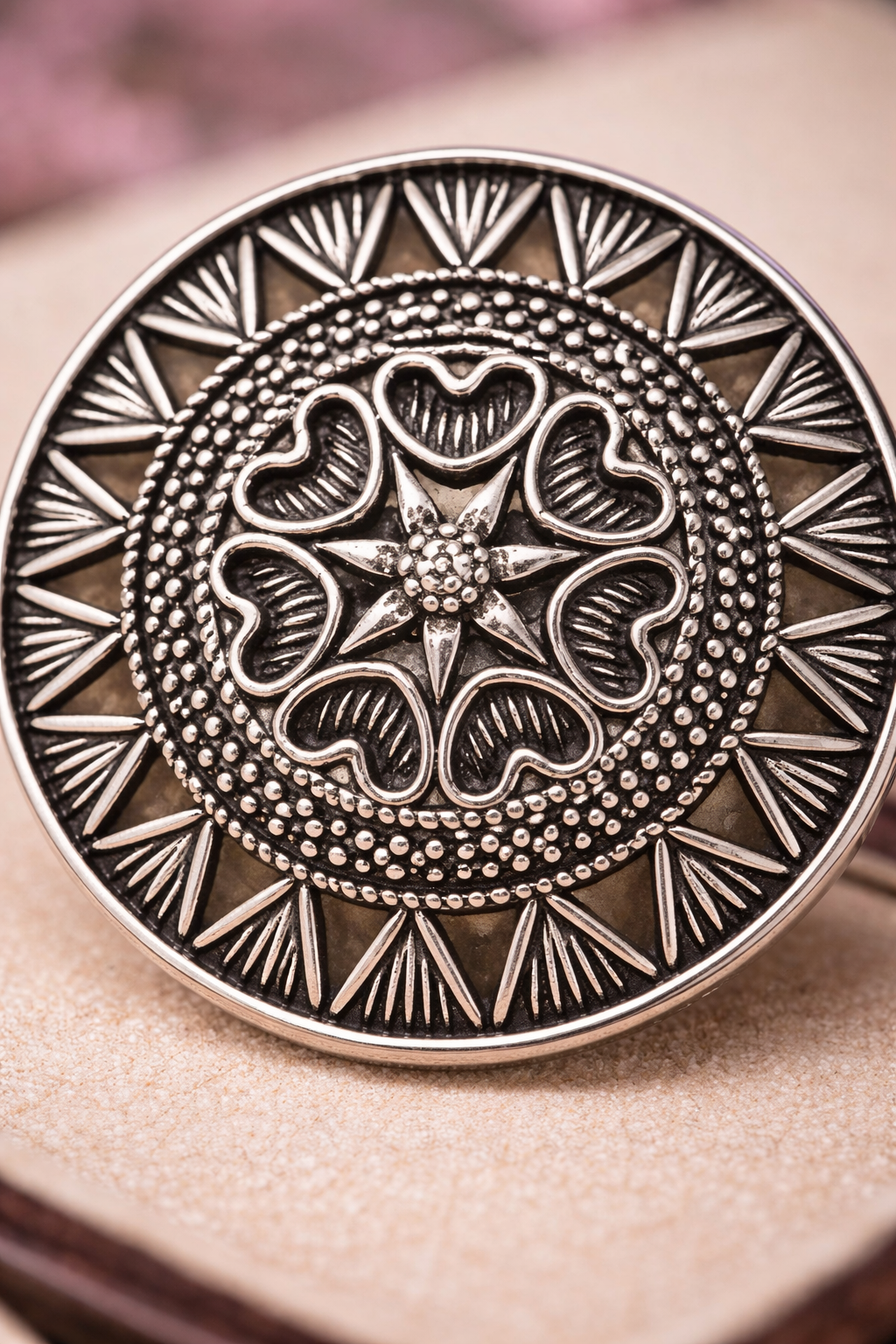 Oxidised Adjustable Statement Ring