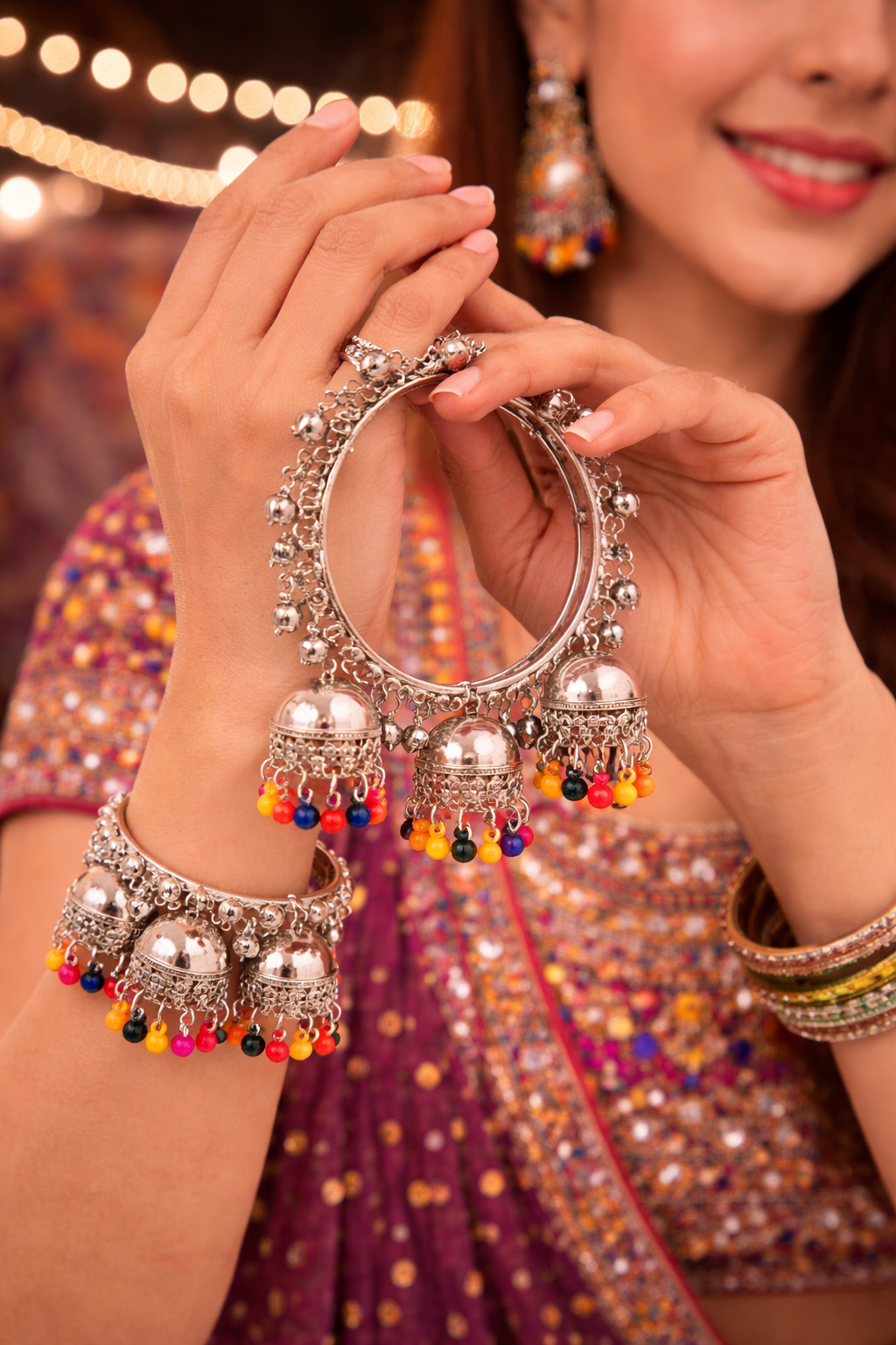 Ghungroo Jhumka Bangle