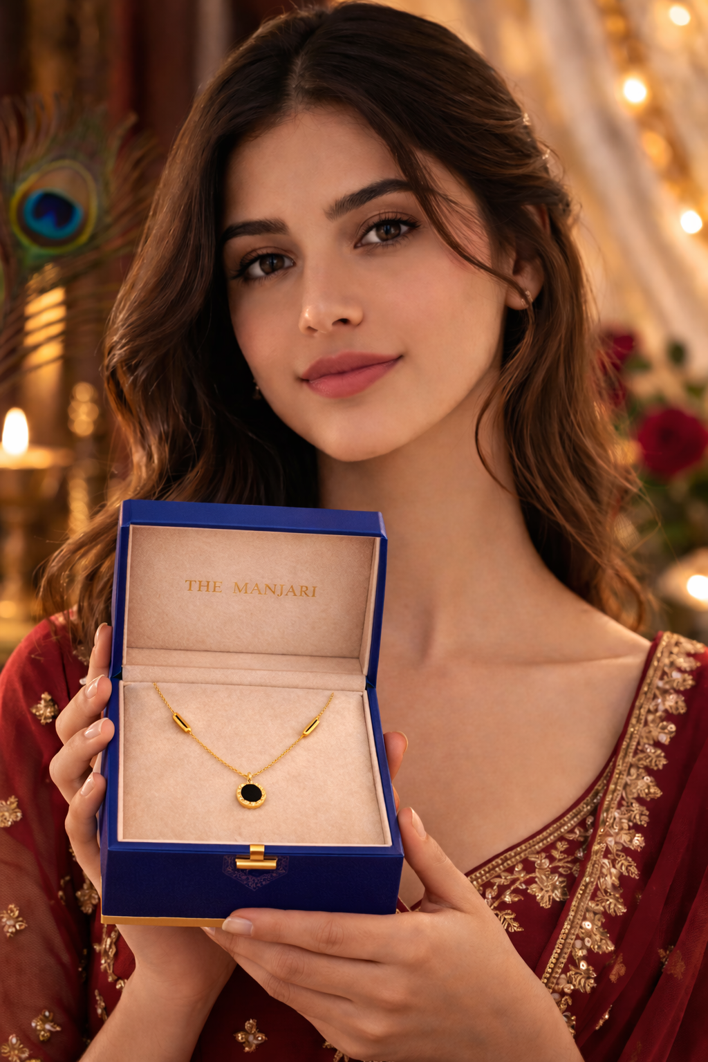 18K Gold Plated Minimalist Pendant Necklace Set