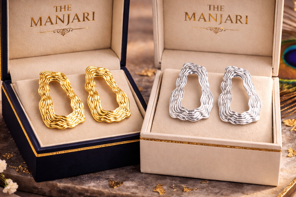 Textured Statement Geometric Earrings
