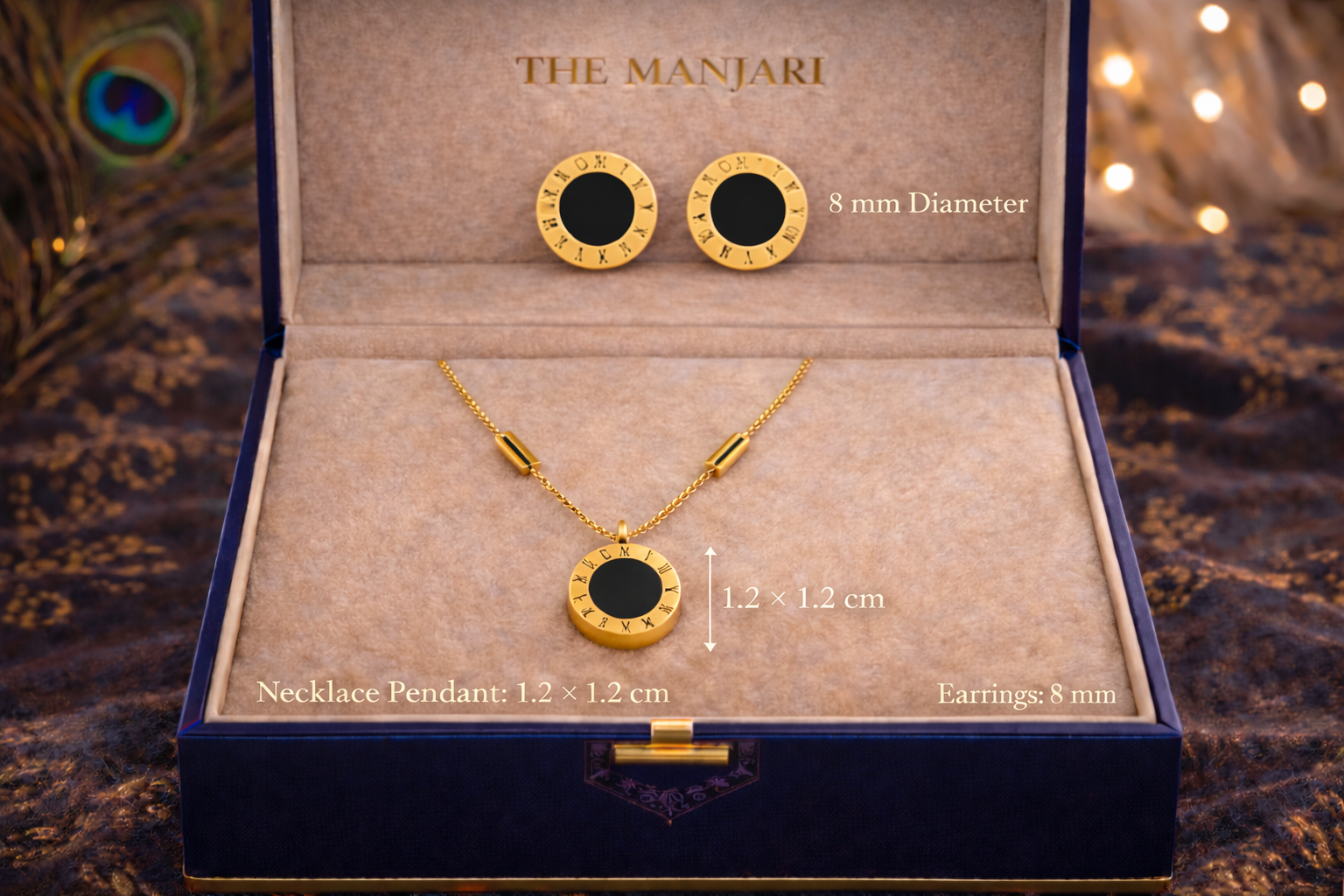 18K Gold Plated Minimalist Pendant Necklace Set