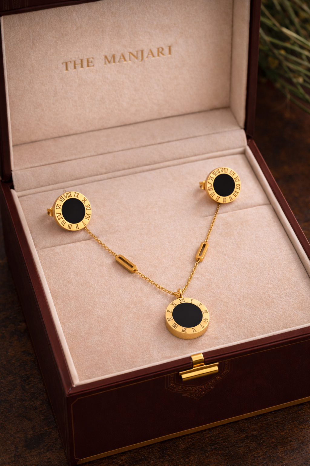 18K Gold Plated Minimalist Pendant Necklace Set